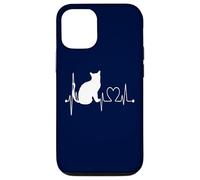 EKG des battements de cœur du Chat tonkinois C'est drôle, J'aime Mes Chats tonkinois Coque pour iPhone 12/12 Pro