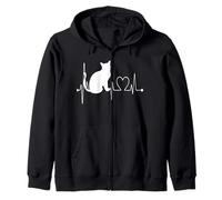EKG des battements de cœur du Chat tonkinois C'est drôle, J'aime Mes Chats tonkinois Sweat à Capuche