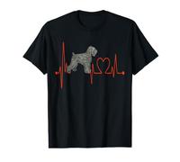 EKG des battements de cœur du Terrier Russe Noir Mon Chien est ma Saint-Valentin T-Shirt Graphique avec Valeur