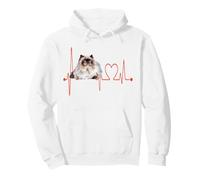 EKG des battements de cœur d'un Chat himalayen, drôle, J'aime Mon Chat Sweat à Capuche