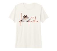 EKG des battements de cœur d'un Chat himalayen, drôle, J'aime Mon Chat T-Shirt Haut de Gamme