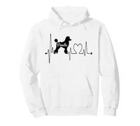 EKG des battements de cœur d'un Chien Caniche, C'est drôle, Mes Chiens sont Mon Cardio Sweat à Capuche