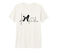 EKG des battements de cœur d'un Chien Caniche, C'est drôle, Mes Chiens sont Mon Cardio T-Shirt Haut de Gamme
