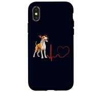 EKG des battements de cœur d'un Chien d'Ibiza, drôle, Mes Chiens sont Mon Cardio Coque pour iPhone X/XS