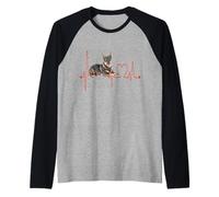 EKG des battements de cœur d'un Chien du Vallhund suédois Mes Chiens sont Mon Cardio Manche Raglan