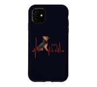 EKG des battements de cœur pour Chien Silky Terrier Mes Chiens sont Mon Cardio Coque pour iPhone 11