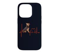 EKG des battements de cœur pour Chien Silky Terrier Mes Chiens sont Mon Cardio Coque pour iPhone 14 Pro