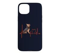 EKG des battements de cœur pour Chien Silky Terrier Mes Chiens sont Mon Cardio Coque pour iPhone 15 Plus