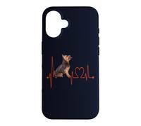 EKG des battements de cœur pour Chien Silky Terrier Mes Chiens sont Mon Cardio Coque pour iPhone 16