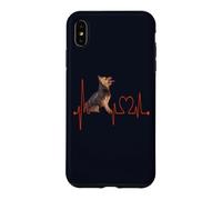 EKG des battements de cœur pour Chien Silky Terrier Mes Chiens sont Mon Cardio Coque pour iPhone XS Max