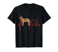 EKG des battements de cœur pour Chiens Broholmer Mes Chiens sont Mon Cardio T-Shirt