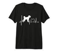 EKG des battements de cœur pour Chiens Hongrois PUMI Mes Chiens sont Mon Cardio T-Shirt Haut de Gamme