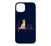 EKG Dingo Dog Heartbeat Funny Mes Chiens sont Mon Cardio Coque pour iPhone 15 Plus