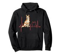 EKG Dingo Dog Heartbeat Funny Mes Chiens sont Mon Cardio Sweat à Capuche
