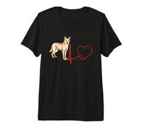 EKG Dingo Dog Heartbeat Funny Mes Chiens sont Mon Cardio T-Shirt Haut de Gamme
