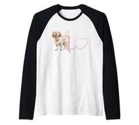 EKG du Rythme Cardiaque du Chien Clumber Spaniel Mes Chiens sont Mon Cardio Manche Raglan