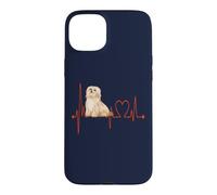 EKG du Rythme Cardiaque d'un Chien Havanais Mes Chiens sont Mon Cardio Coque pour iPhone 15 Plus
