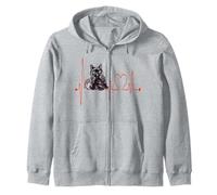 EKG Heartbeat de Bombay Cat Funny J'aime Mon Chat de Bombay Sweat à Capuche