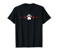 EKG Heartbeat patte de chien Love Dogs T-Shirt
