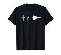 EKG Heartbeat SR-71 Blackbird Avion militaire T-Shirt