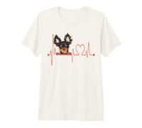 EKG Heartbeat Terrier Russe Mon Chien est ma Saint-Valentin T-Shirt Haut de Gamme