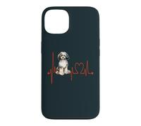 EKG Papipoo Dog Heartbeat : Mes Chiens sont Mon Cardio Coque pour iPhone 13