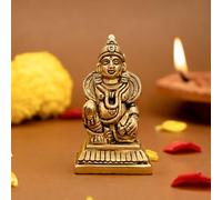 Ekhasa Kuber Murti 100 % laiton pur (7 cm) | Statue Kuber pour Vastu | Kuber Murti pour tableau de bord de voiture, chambre Pooja, maison Puja, bureau | Kuber ji ki Murti Pure Pital ki | Statue