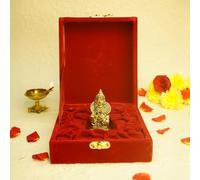 Ekhasa Kuber Murti 100 % laiton pur dans une boîte cadeau luxueuse en velours rouge - Idoles de dieu à offrir | Meilleur cadeau de mariage pour couple de mariage, pendaison de crémaillère, cérémonie