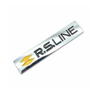 EKHNMTCM Autocollant de voiture RS Line Logo décalcomanies compatibles avec Logan Clio Kangoo 1 2 3 4 Captur Twingo Duster Kadjar Badge emblèmes pièces Facile à installer, il suffit de peler et coller