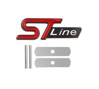 EKHNMTCM Logo métallique 3D for calandre avant de voiture, emblème ST Line compatible avec les modèles MK3, MK2, MK4, S Max, Fiesta, ST Line, accessoires autocollants Facile à installer, il suffit de