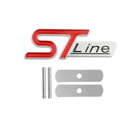 EKHNMTCM Logo métallique 3D for calandre avant de voiture, emblème ST Line compatible avec les modèles MK3, MK2, MK4, S Max, Fiesta, ST Line, accessoires autocollants Facile à installer, il suffit de
