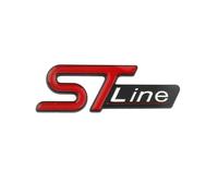 EKHNMTCM Logo métallique 3D for calandre avant de voiture, emblème ST Line compatible avec les modèles MK3, MK2, MK4, S Max, Fiesta, ST Line, accessoires autocollants Facile à installer, il suffit de