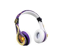 eKids Disney Wish Casque Bluetooth pour enfants, casque sans fil avec microphone avec cordon auxiliaire, volume réduit pour l'école, la maison ou les voyages