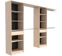 Dressing e tensible 2 colonnes avec 2 tiroirs et 10 étageres 4 penderies Décor