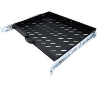 EKIVALAN Etagère universelle coulissante 1U 4pts prof. 550mm, noire, 30 kg