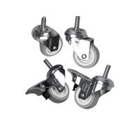 EKIVALAN Kit 4 roulettes M10 pour coffrets (2 avec freins et 2 sans)