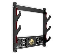 Ekkhysis Legendary Creatures Sword Wall Mount Hook Katana Holder Display Hanger for Tanto Samurai Sword Rapier Lightsaber Cosplay Blade Tanjirou Demon Slayer Weapon Stand (Loong 3-Tier)