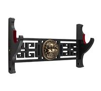 Ekkhysis Support Mural Katana Kylin 2 V elours Katana Rembourré，Support Sabre, Crochets Ajustables pour Tanto Rapier Light Saber Samurai Sword Cosplay Blade Tanjirou Demon Slayer Weapon Rack