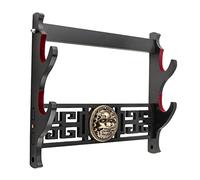 Ekkhysis Support Mural Katana Kylin V elours Katana Rembourré，Support Sabre, Crochets Ajustables pour Tanto Rapier Light Saber Samurai Sword Cosplay Blade Tanjirou Demon Slayer Weapon Rack