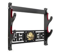 Ekkhysis Support Mural Katana Loong V elours Katana Rembourré，Support Sabre, Crochets Ajustables pour Tanto Rapier Light Saber Samurai Sword Cosplay Blade Tanjirou Demon Slayer Weapon Rack