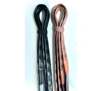 Ekkia Eric Thomas Rênes Digit en caoutchouc ergonomiques pour une prise plus ferme- très robustes, couleur:Havane