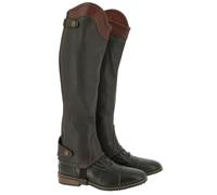 Ekkia Mini-chaps Equithème Elite en cuir vachette pleine fleur, souple S, hauteur de tige : standard
