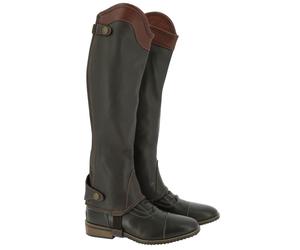 Ekkia Mini-chaps Equithème Elite en cuir vachette pleine fleur, souple S, hauteur de tige : standard