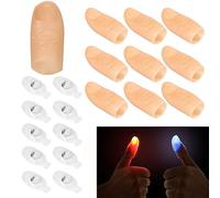 EKKONG Doigt Magique Pouce Magic Pouce Lumineux Magie 10 Pièces Magic Thumb Light Faux Doigt pour Magie, Accessoires de Bar, Fournitures de Fête, Jouets de Farces