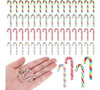 EKKONG Lot de 60 Canne de Bonbons de Noël, Mini Sucre d'orge pour Sapin à Suspendre, Canne à Sucre Deco Noel, Décorations De Noël Candy Cane, Cadeau de Noël de Décoration de Maison (60 pcs)