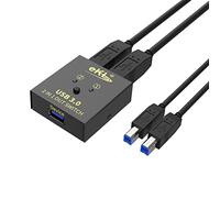 eKL Sélecteur de commutateurs USB 3.0 pour 2 ordinateurs partageant 1 souris périphérique USB avec 2 câbles USB A vers B