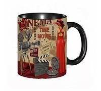 EKLMPS Original Mug en céramique,idéal comme cadeau,impression de haute qualité,mug à motifs,mug à thé,à café,330ml,Tournage de cinéma sur le thème rétro