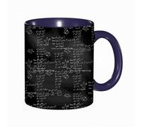 EKLMPS Original Mug en céramique,idéal comme cadeau,impression de haute qualité,mug à motifs,mug à thé,à café,330ml,Formules et calculs mathématiques. Écriture manuscrite sur tableau noir.