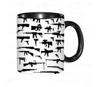 EKLMPS Original Mug en céramique,idéal comme cadeau,impression de haute qualité,mug à motifs,mug à thé,à café,330ml,Armes anciennes et modernes