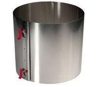 EKM Living Lares Cercle à tarte/gâteau hauteur 20 cm Ø 18-30 cm avec levier de serrage - Réglable avec échelle - Extra haut + Lot de 4 pailles en acier inoxydable (20 cm)